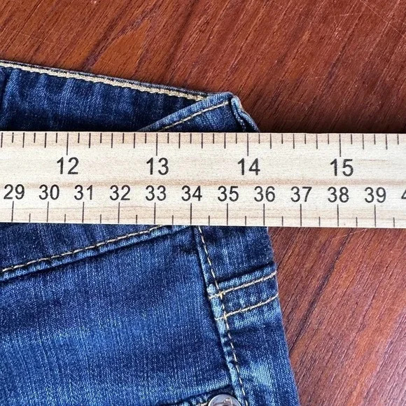 AG Adriano Goldschmied The Malibu Crop Pant Dark Wash Cuffed Denim Jeans 27R - Picture 6 of 12